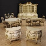 Dutch lacquered and gilded table with marble top