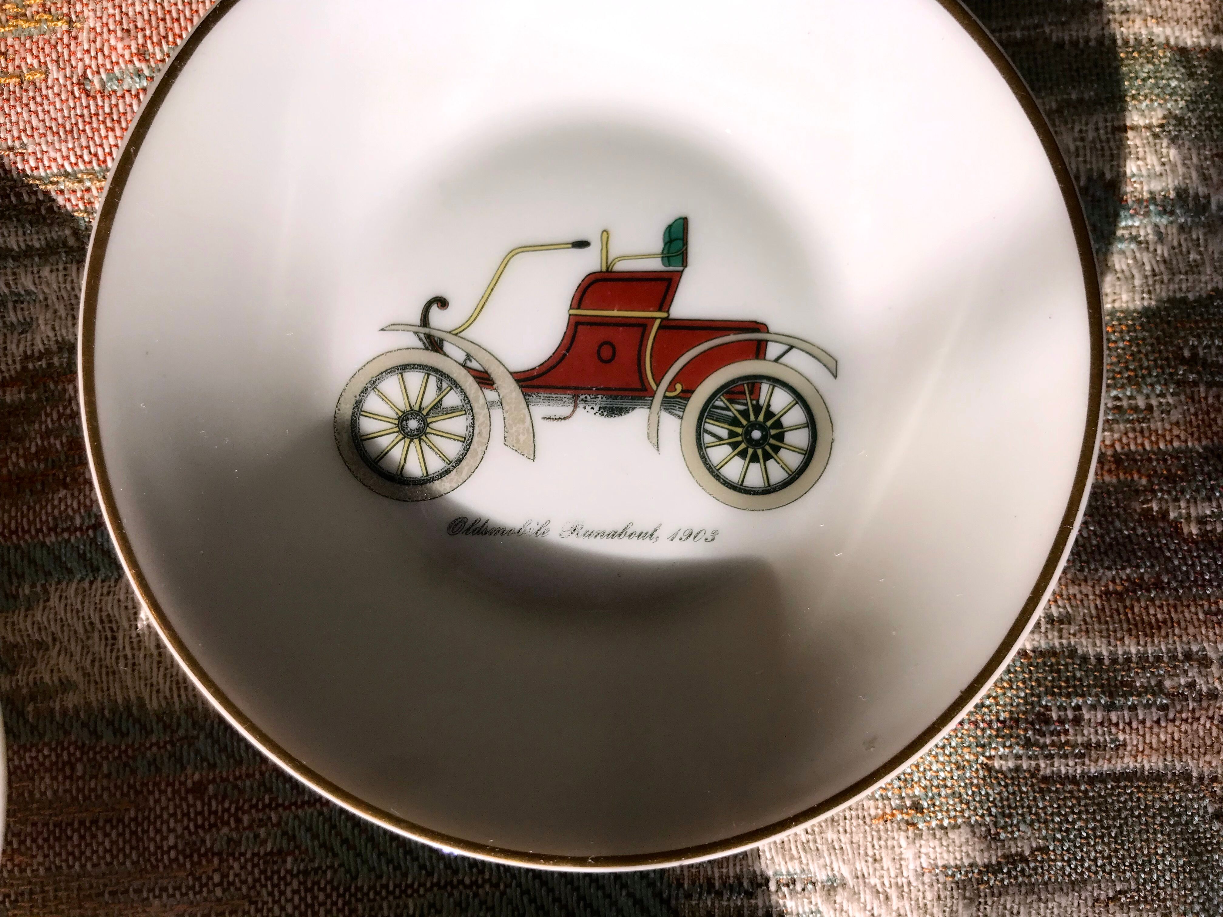 Vintage mocha service collection 6 cups cars real limoges porcelain of paris