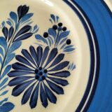 HB Quimper plate with floral decoration from the 60s-70s.