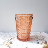 Art Deco style pink glass vase