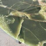 Round dining table in onyx and solid walnut by Osvaldo Borsani, 1950s.