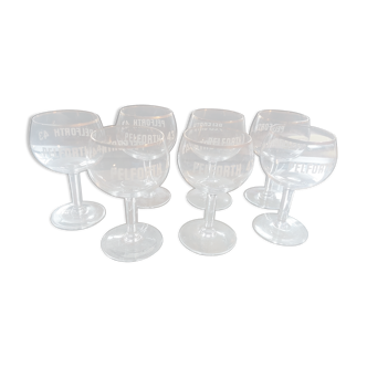 Set of 7 Pelforth beer glasses