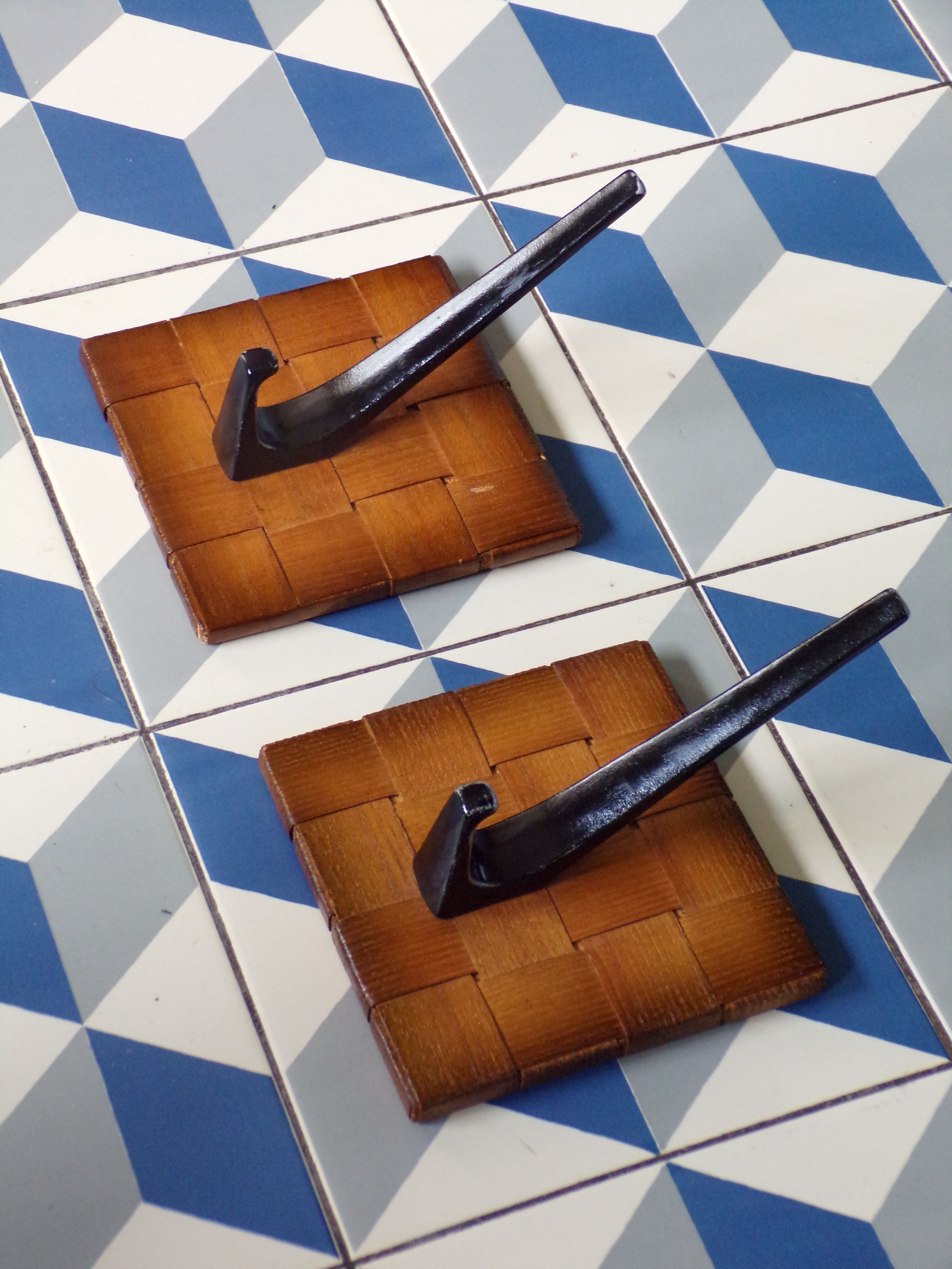 2 patères vintage