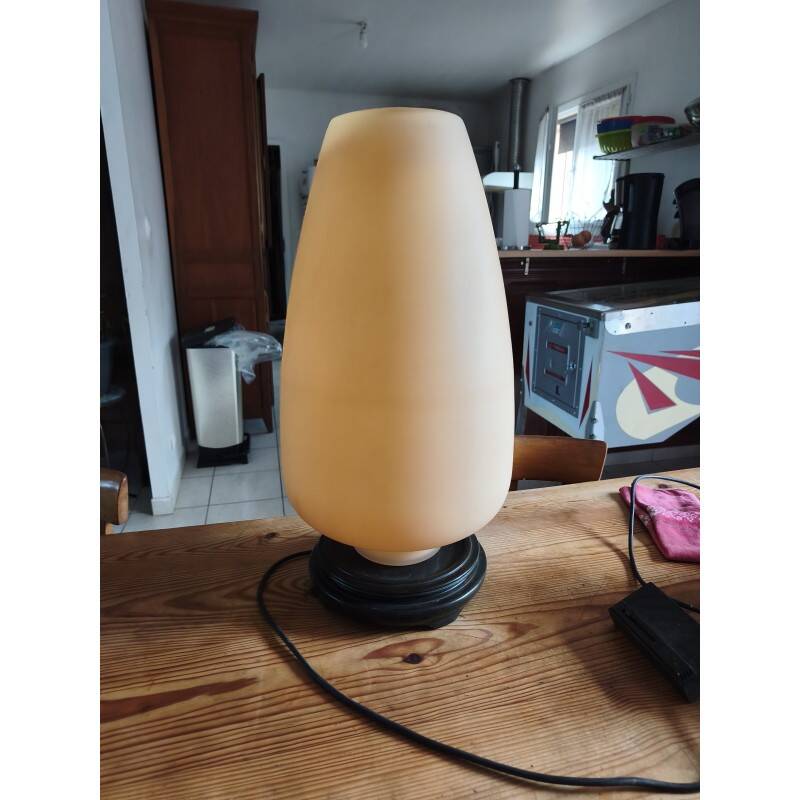 Lampe opaline saumon année 60