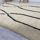 Handmade wool berber rug 258 x 158 cm