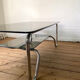 Tubular frame smoked glass coffee table 1970 vintage