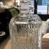Vintage embossed glass whiskey decanter