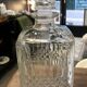 Vintage embossed glass whiskey decanter