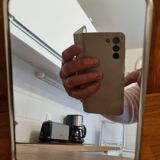 Vintage barber mirror to stand or hang