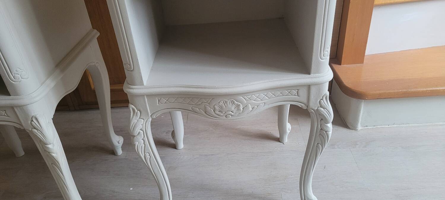 Louis XV style cherry wood bedside table