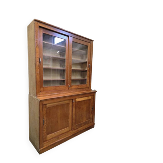 Vitrine industrielle vintage en bois / armoire / armoire de laboratoire