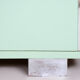 Turquoise Bauhaus three door wardrobe made in 1930s Czechia by Vichr a spol.