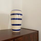 Vase en céramique bleu et blanc