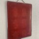 Vintage 1960 ponceau red barber mirror - 39 x 29 cm