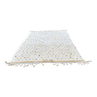 Beni Ouarain rug 300x200 cm – Natural wool with multicoloured patterns,