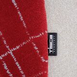 Hand-tufted Vintage Red Circular Rug by Tisca 1980's
