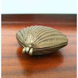 Boîte vintage en laiton en forme de coquillage