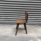 Brutalist wooden chair, year 30/40