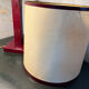 Bordeaux red leather desk lamp from Tanneur, vintage.