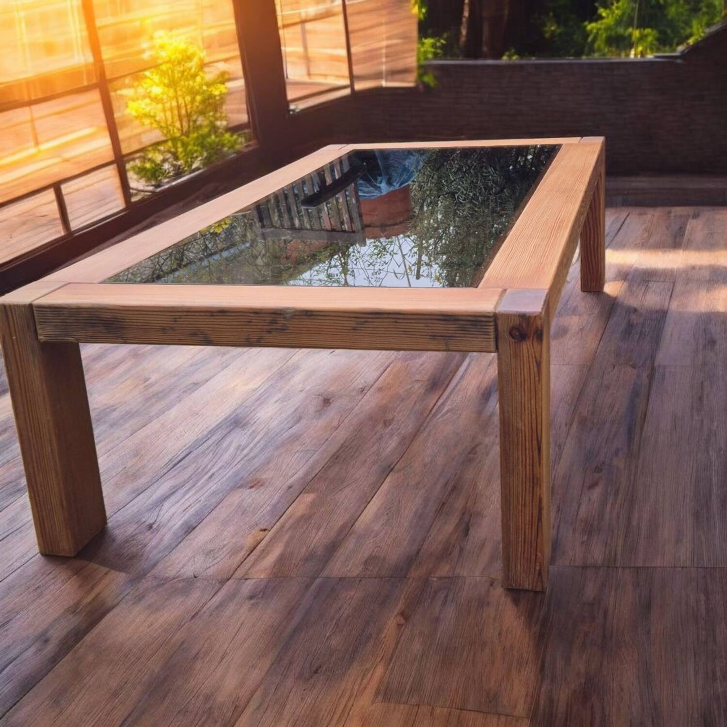 Solid wood coffee table from the 70s