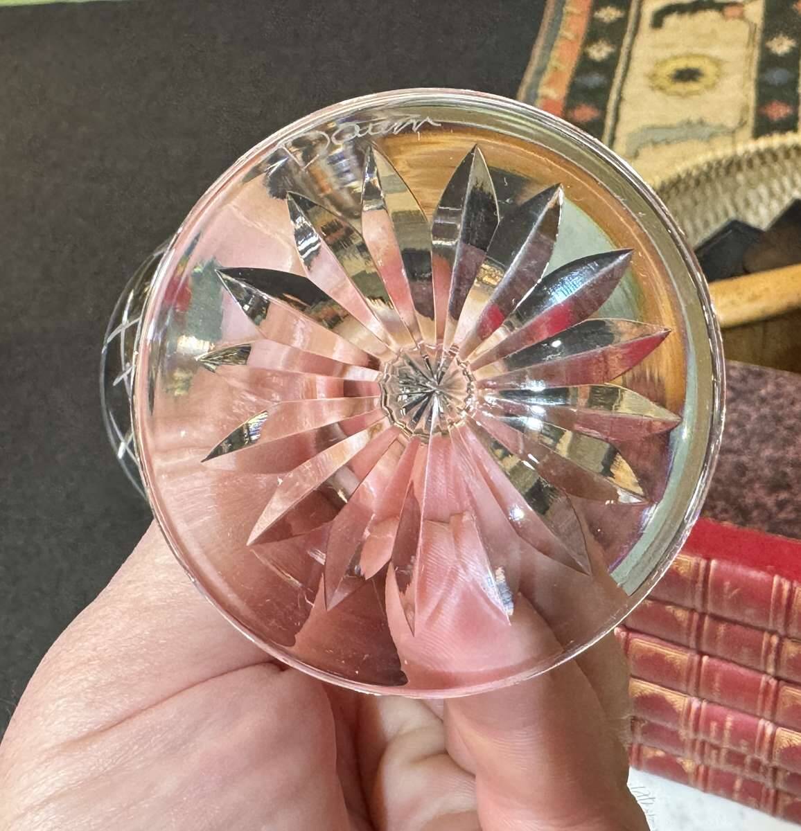 Set of 4 crystal stemmed glasses daum model boléro