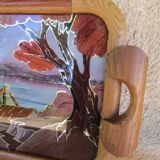 Art deco serving tray signed dope