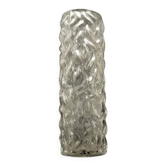 Mid-century modern vase, transparent glass, Poland, 1970s