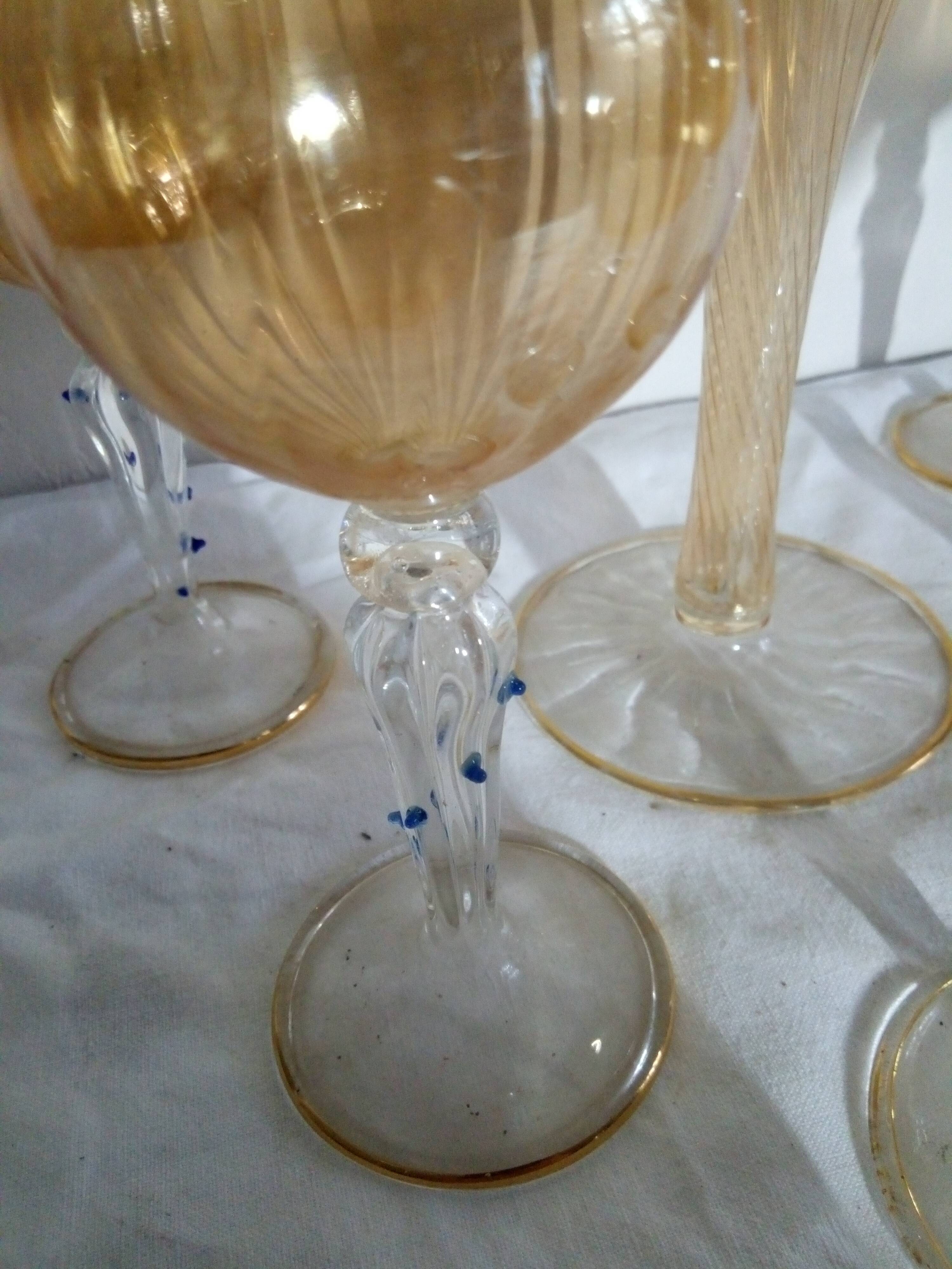 Glass and carafe service, Murano from the 60/70