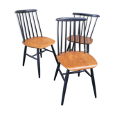 Lot of 3 chairs Fanett by Ilmari Tapiovaara 1960