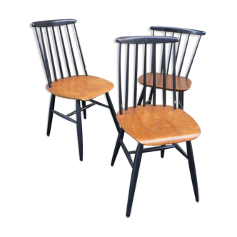 Lot of 3 chairs Fanett by Ilmari Tapiovaara 1960