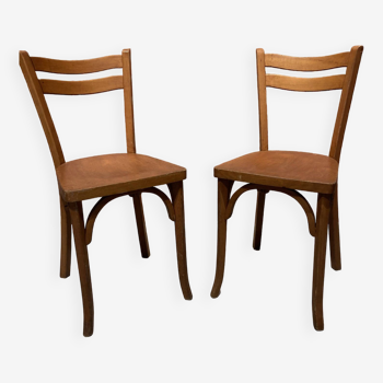 Paire de chaises en bois Baumann