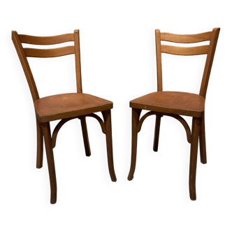 Pair of Baumann wooden chairs