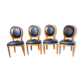 4 Louis XVI medallion chairs