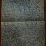 Old map of the Roanne Digoin La Palisse region