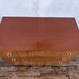 Chest of drawers teak compass feet formica tray
