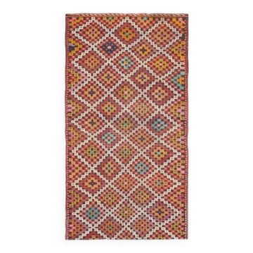 Vintage Turkish Oushak Handmade Wool Cotton Orange Area Rug 172x320