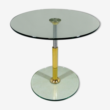 Table ronde en verre de Peter Draenert, 1983