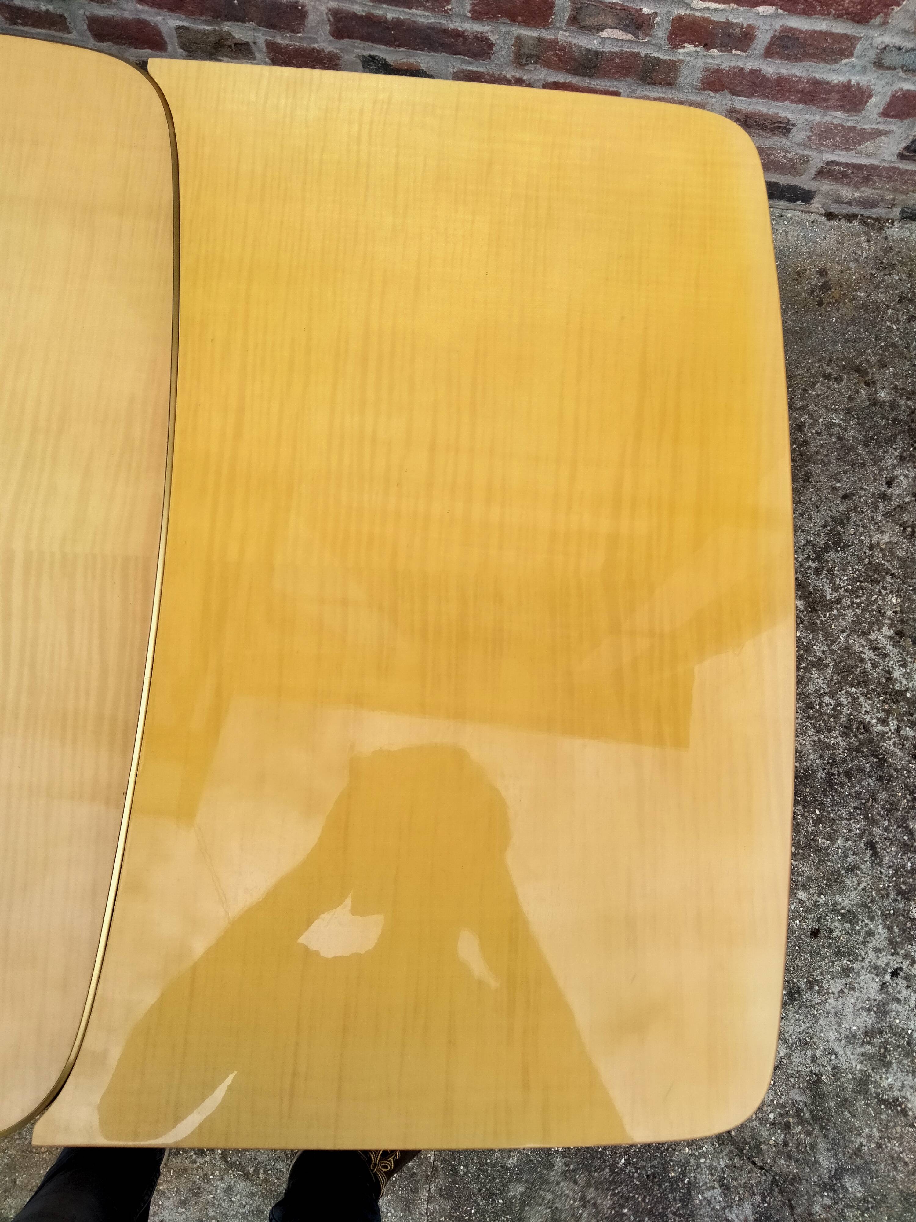 Extendable table with extensions old vintage compass legs design XXeme