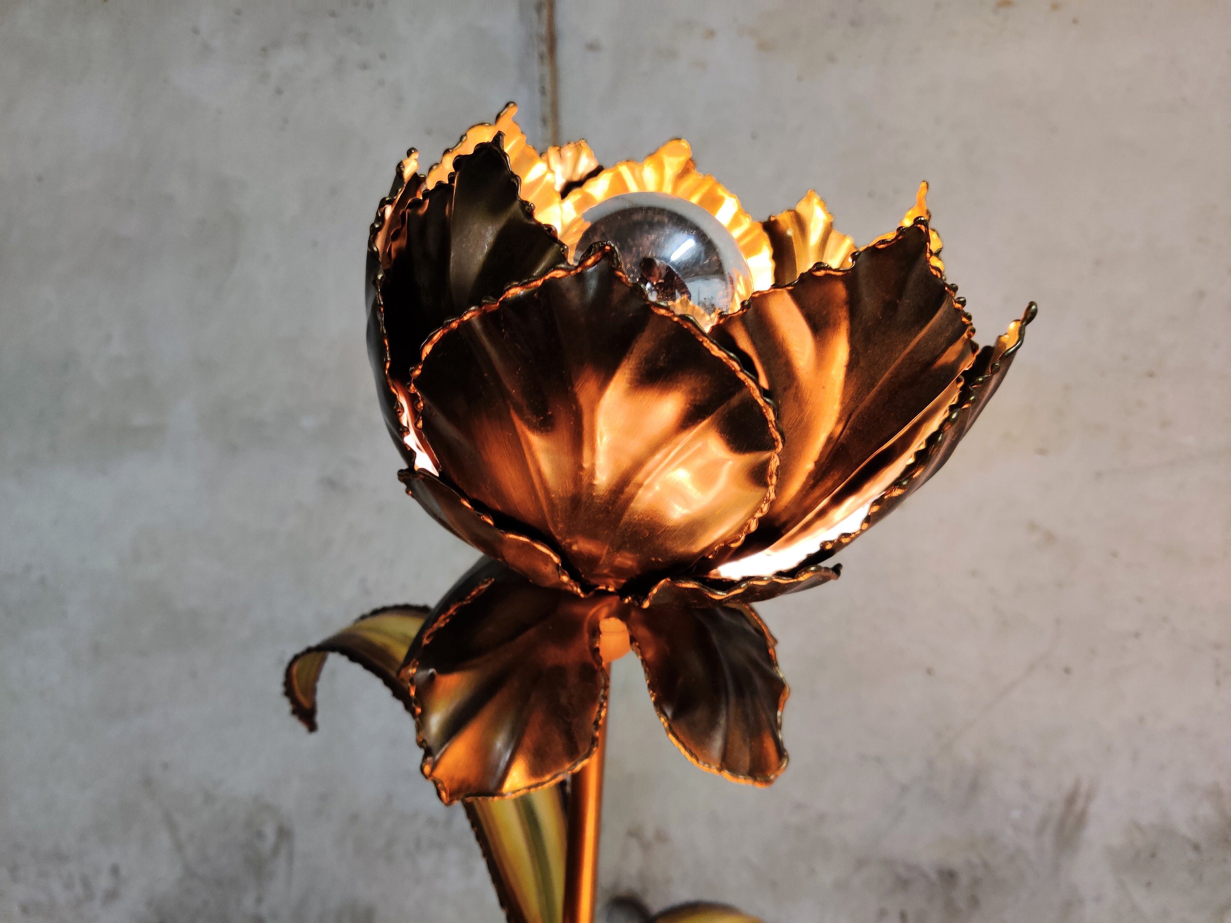 Maison Jansen flower lamp, 1970
