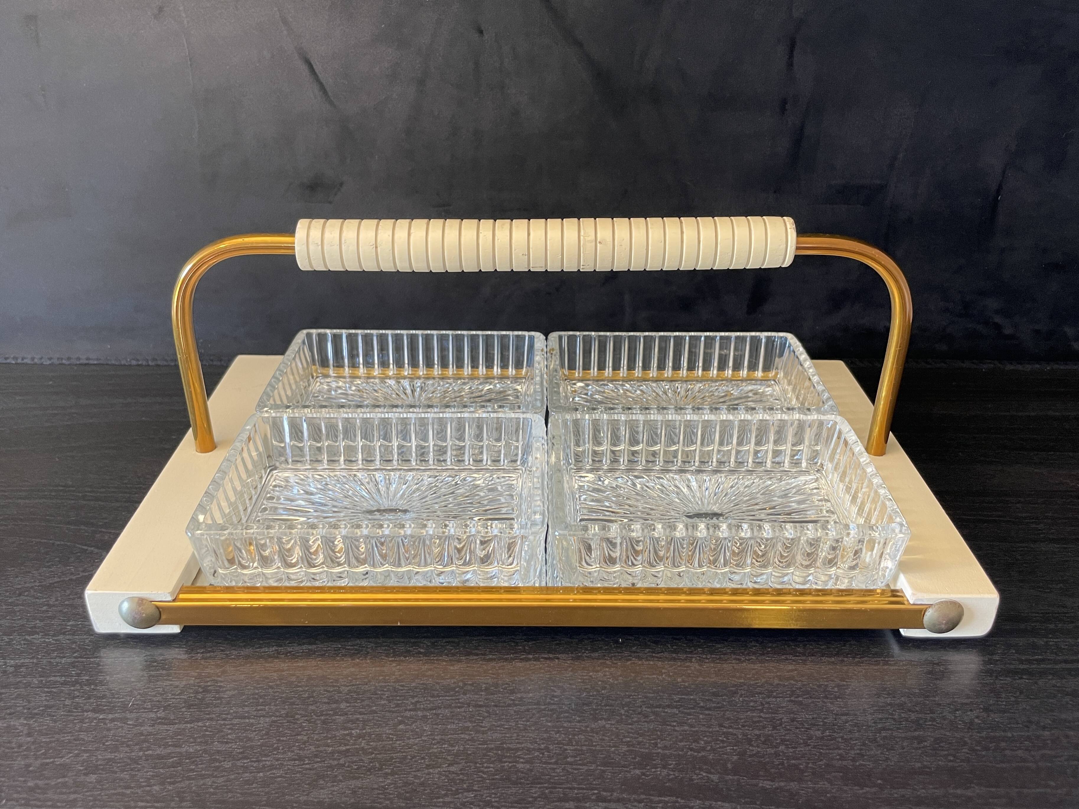 Art Deco Mirrored Appetizer Tray