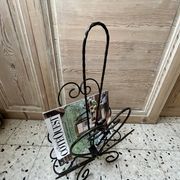 Wrought iron magazine rack