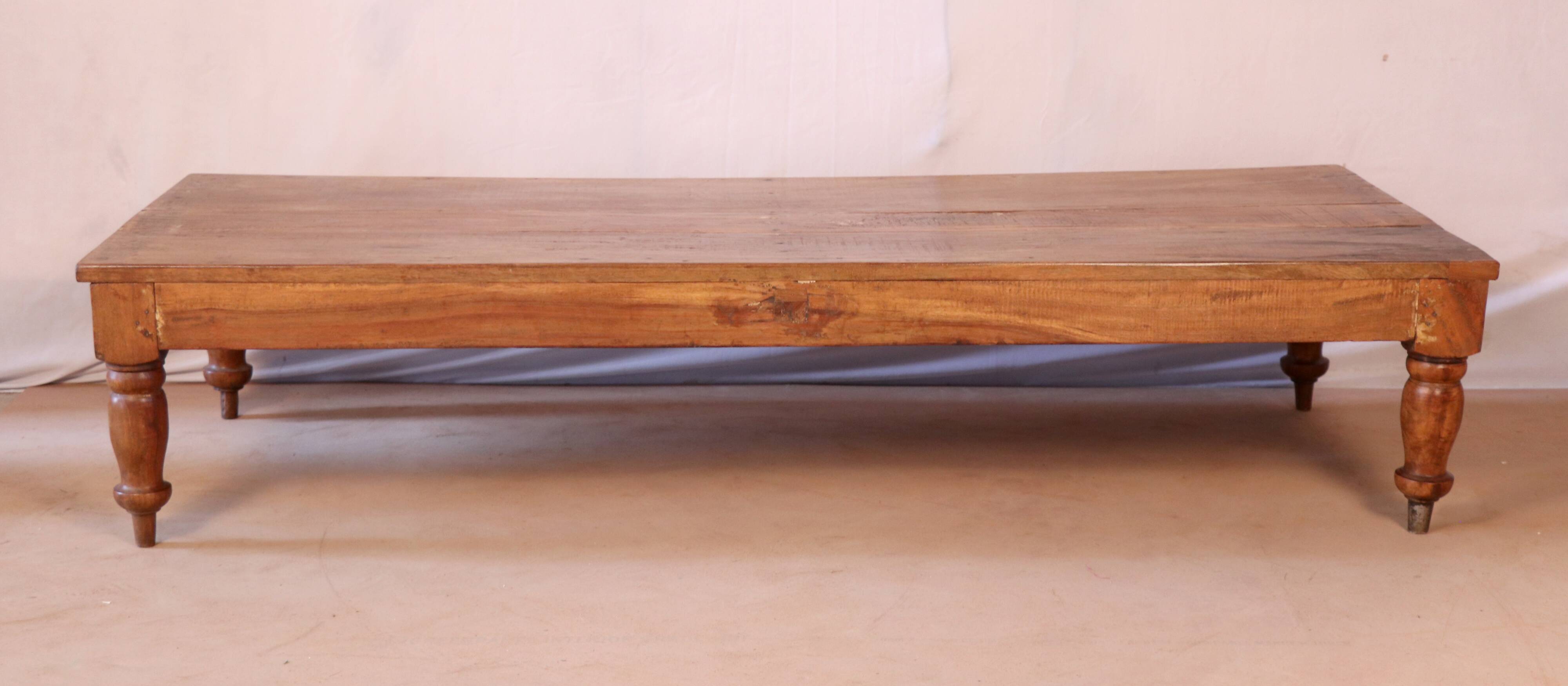 Old Burmese teak coffee table