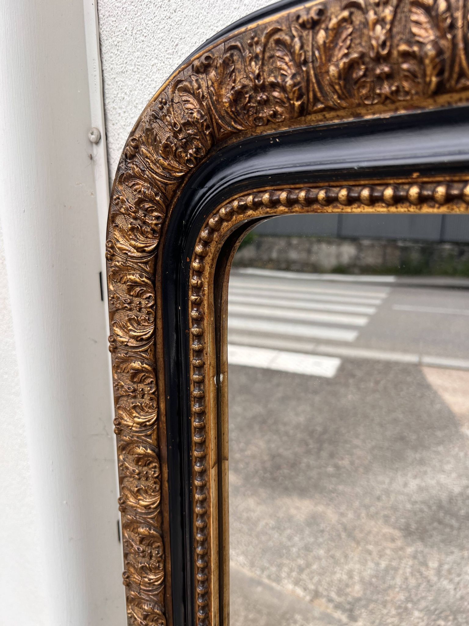 Grand miroir doré