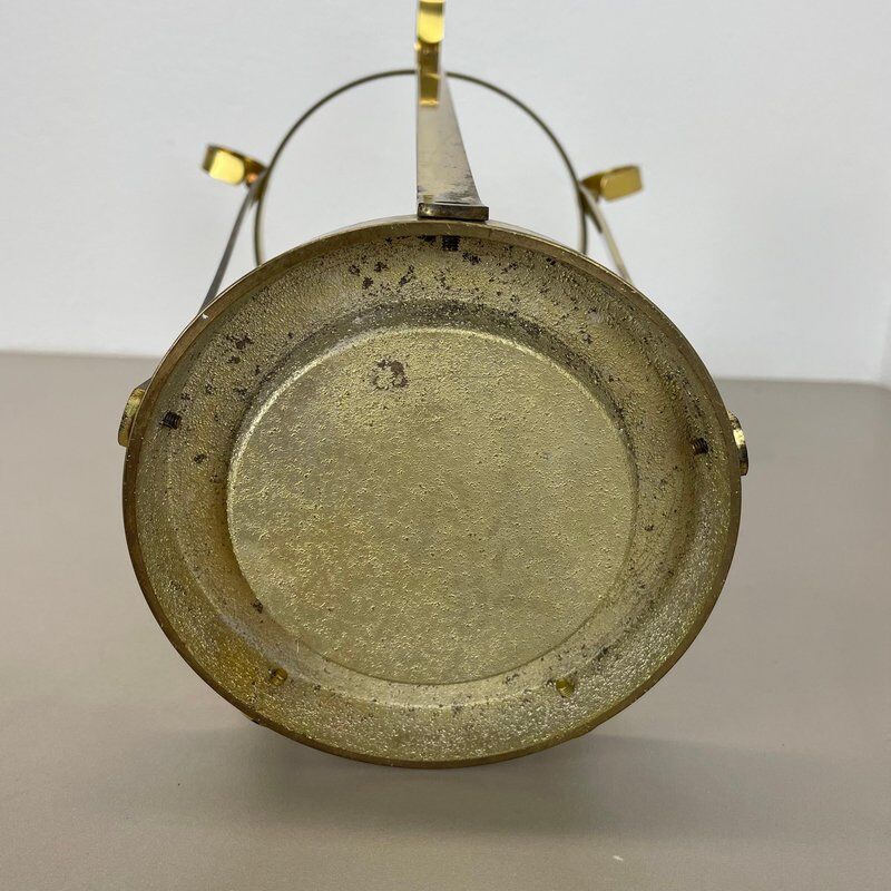 Porte-parapluies en laiton de style Hollywood Regency, Italie, années 1970