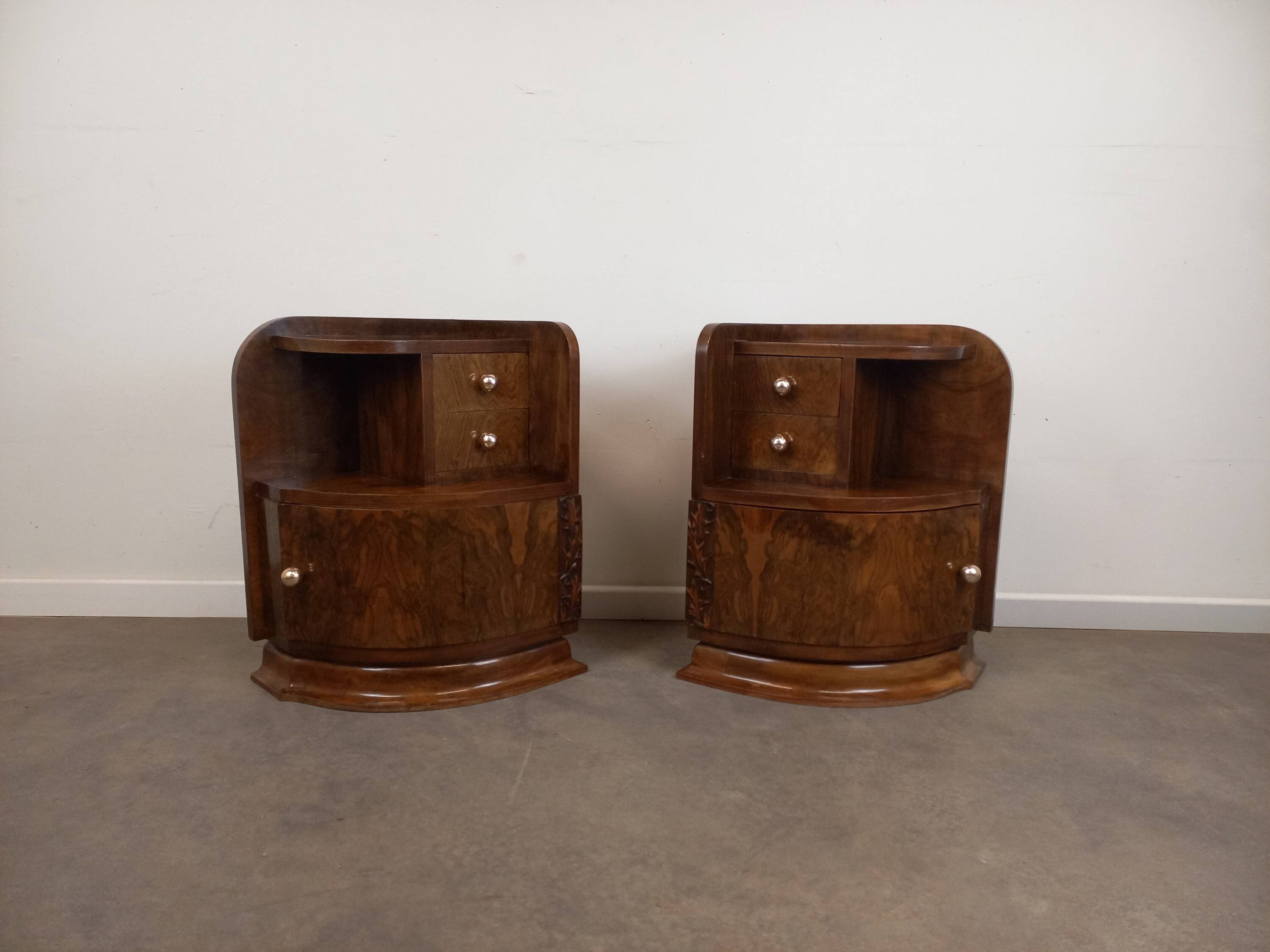 Pair of Art Deco bedside tables