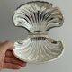Silver-plated shell butter dish