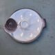 11 Longwy oyster plates with wells and a central compartment.
