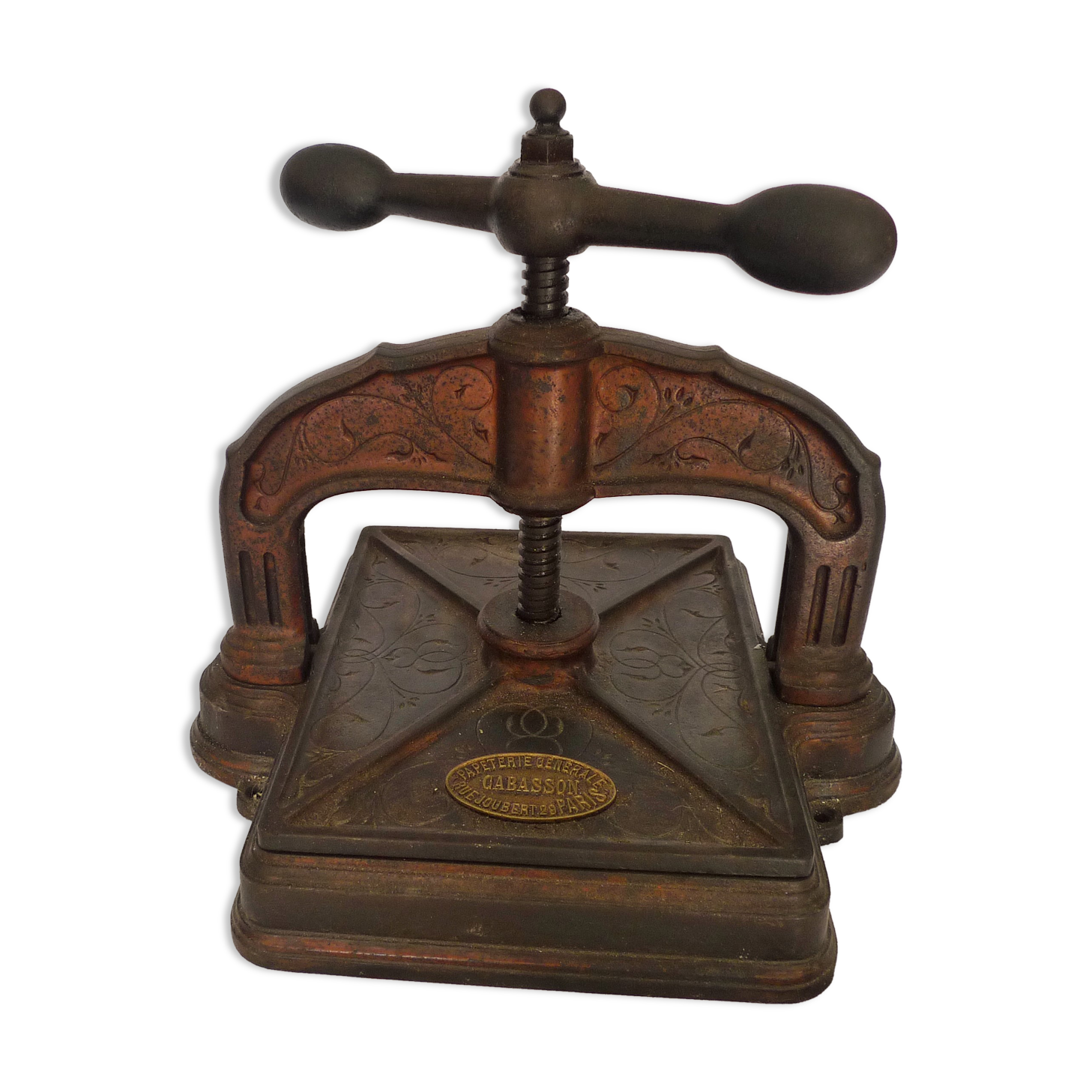 Cast iron notary press