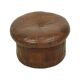 Ottoman design champignon avec espace de rangement De Sede en cuir marron 57 cm