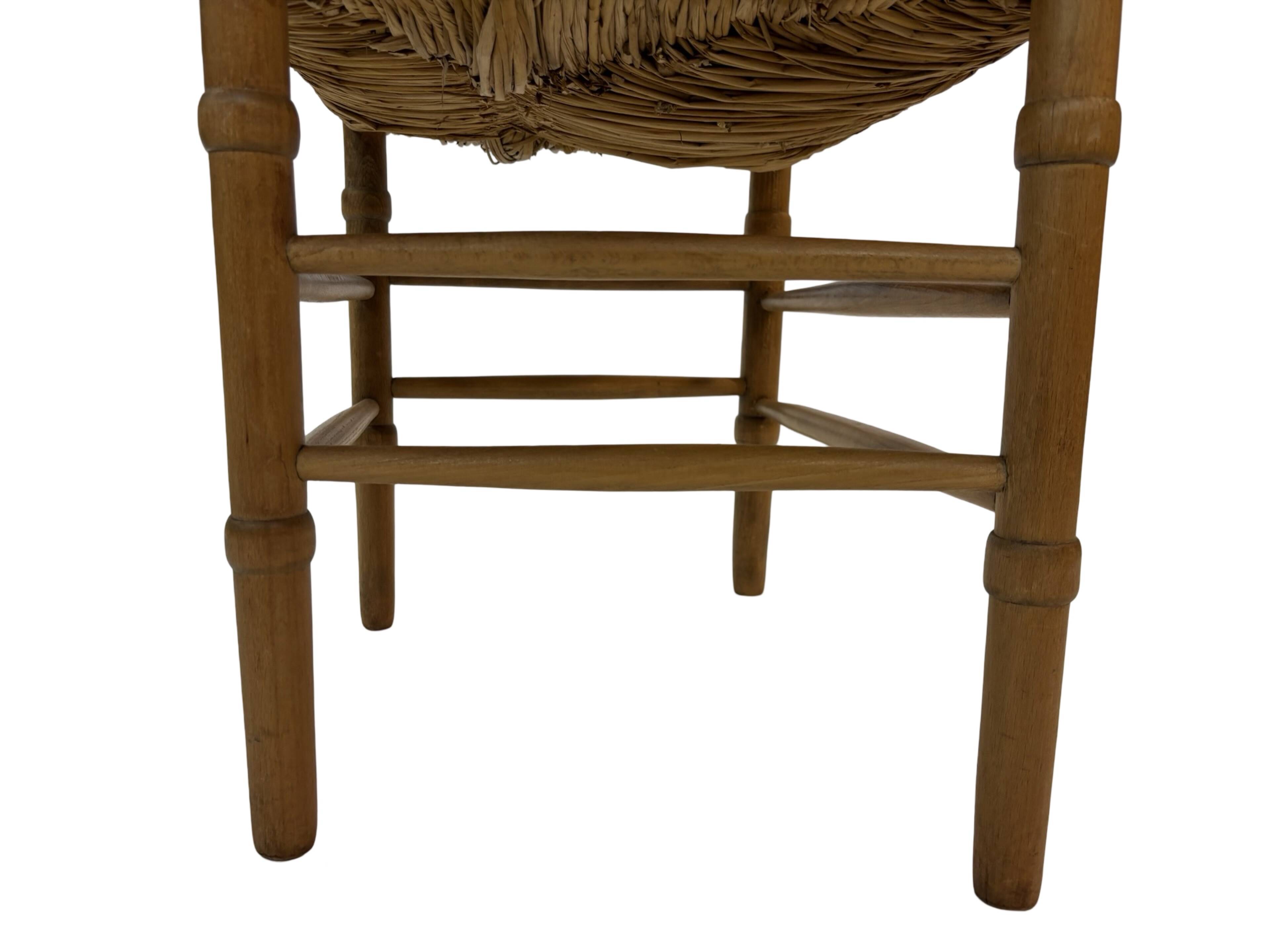Art Deco chair minimalist oak wicker minimalist design